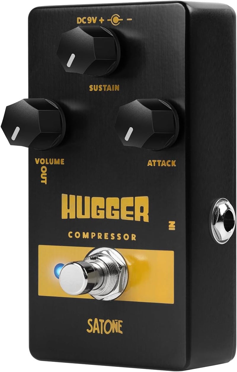 SATONE S807 Hugger Compressor Electric Guitar Effect Pedal - Analog Circuit Compressor Effect Preset Acoustic Metal Pedal with True Bypass - Image 1